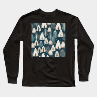 Chiyogami pattern, Japanese style trees Long Sleeve T-Shirt